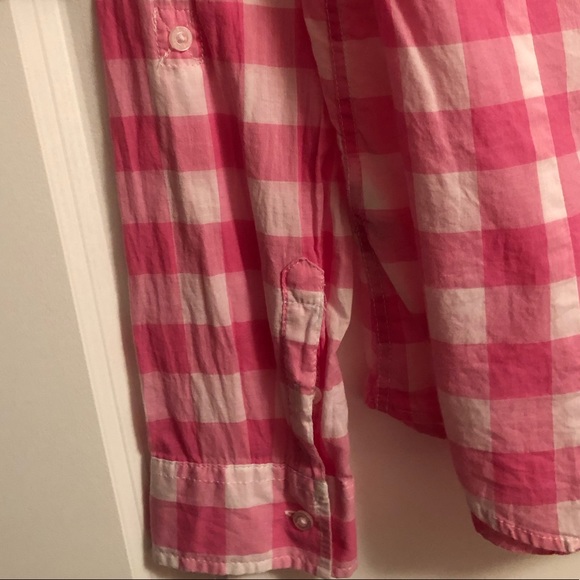 Aeropostale Pink and White Plaid Button Down - Picture 5 of 5